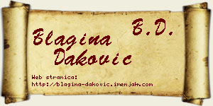 Blagina Daković vizit kartica